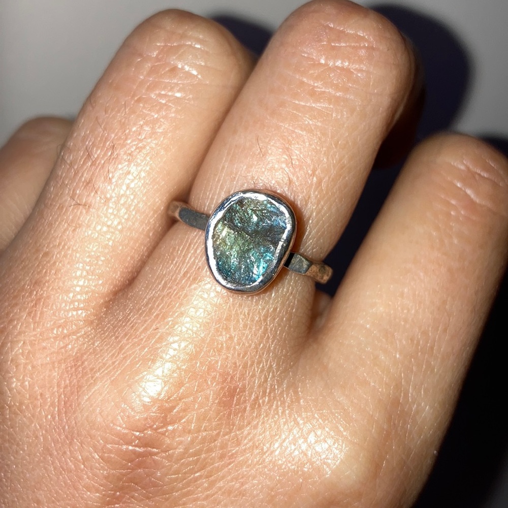 Labradorite sterling silver ring (6.5)